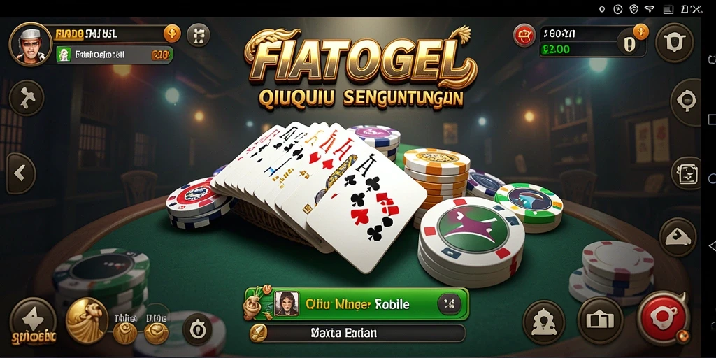 Screenshot gameplay FIATOGEL menampilkan suasana QiuQiu yang seru.