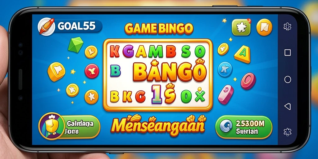 Tampilan seru gameplay Bingo di GOAL55 yang penuh warna.