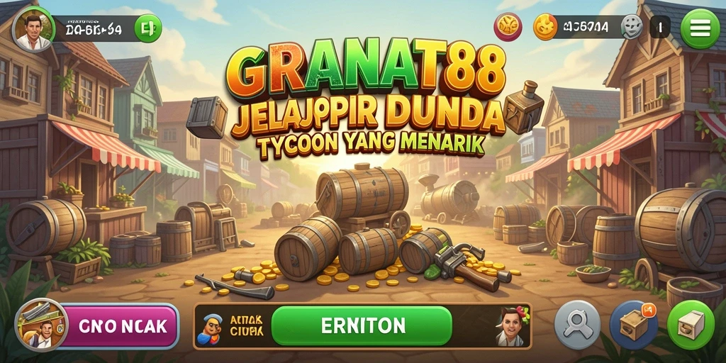 Screenshot gameplay GRANAT88 menampilkan aksi membangun kerajaan bisnis Tycoon.