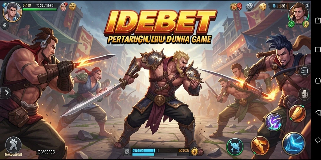 Gameplay seru IDEBET dengan pertarungan yang mendebarkan.