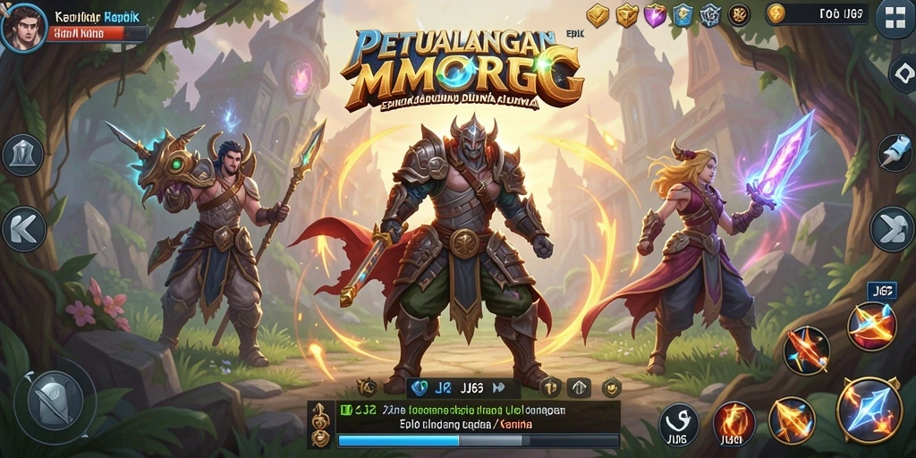 Tampilan gameplay menarik dari JJ62 dalam dunia MMORPG.