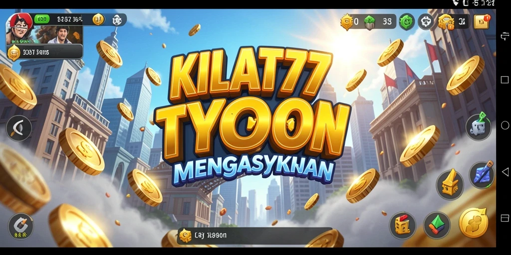Screenshot gameplay KILAT77 menunjukkan pemain mengelola bisnis dengan strategi.