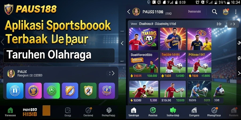 Tangkapan layar gameplay PAUS188 yang menggambarkan suasana taruhan olahraga.