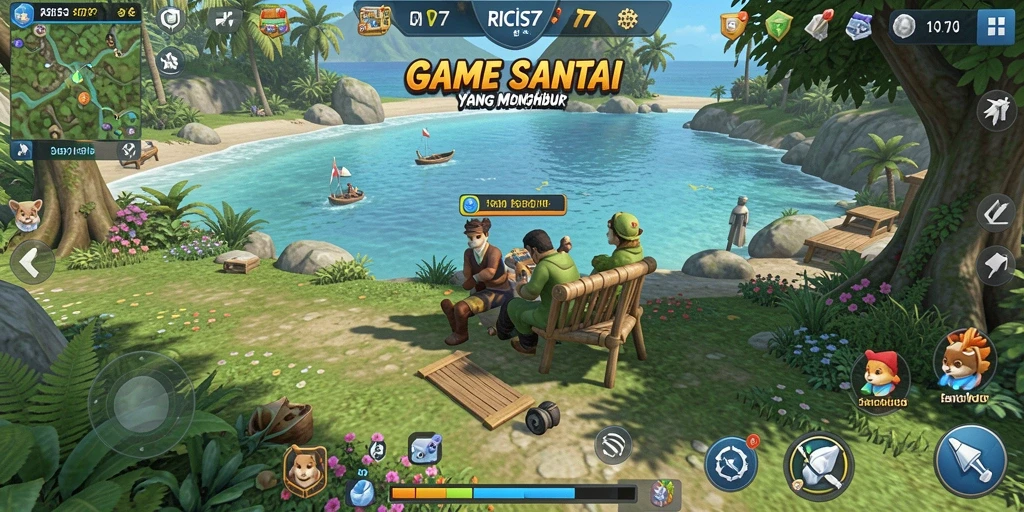 Tampilan gameplay RICIS77 yang penuh warna dan menyenangkan.