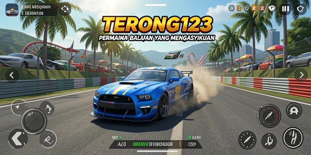 Tampilan balapan seru dalam game TERONG123 yang menggugah semangat.