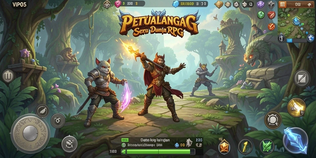 Tangkapan layar utama dari gameplay RPG VIP805 yang mendebarkan.