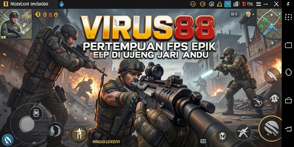 Screenshot gameplay <strong>VIRUS88</strong> menunjukkan aksi pertempuran yang mendebarkan.